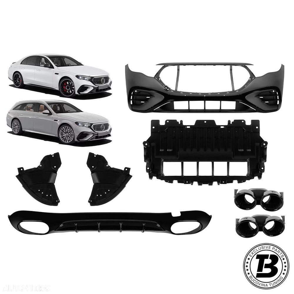 Pachet Exterior compatibil cu Mercedes E Class W214 S214 53A Design - 1