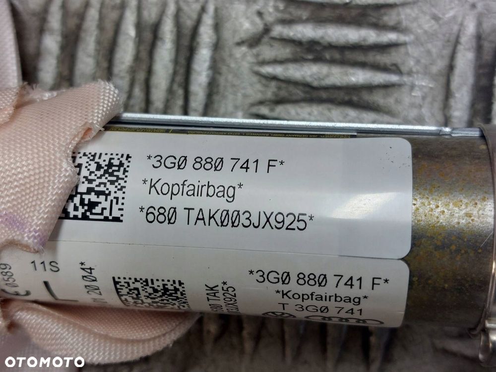 KURTYNA BOCZNA LEWA + PRAWA PASSAT B8 SEDAN 3G0880742F 3G0880741F - 3