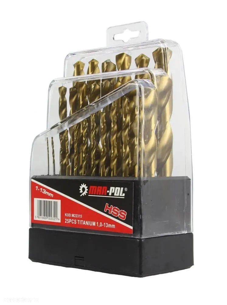 WIERTŁA DO METALU TYTAN 1.5-13mm 29szt. - 11