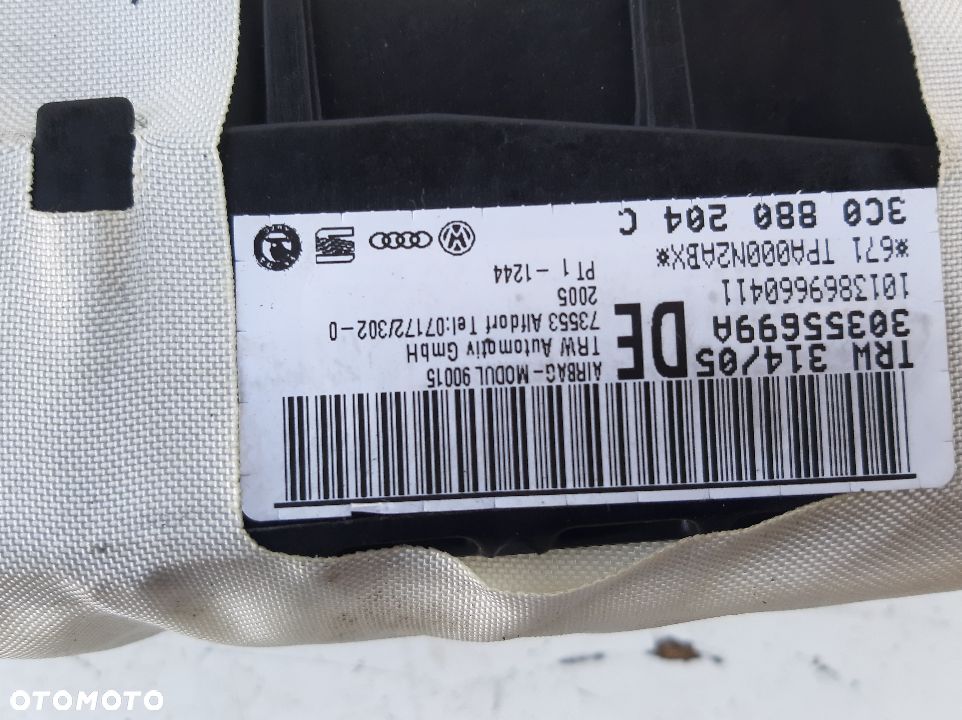 AIR BAG PASAŻERA VW PASSAT B6 3C0880204C 3C0880204D - 3
