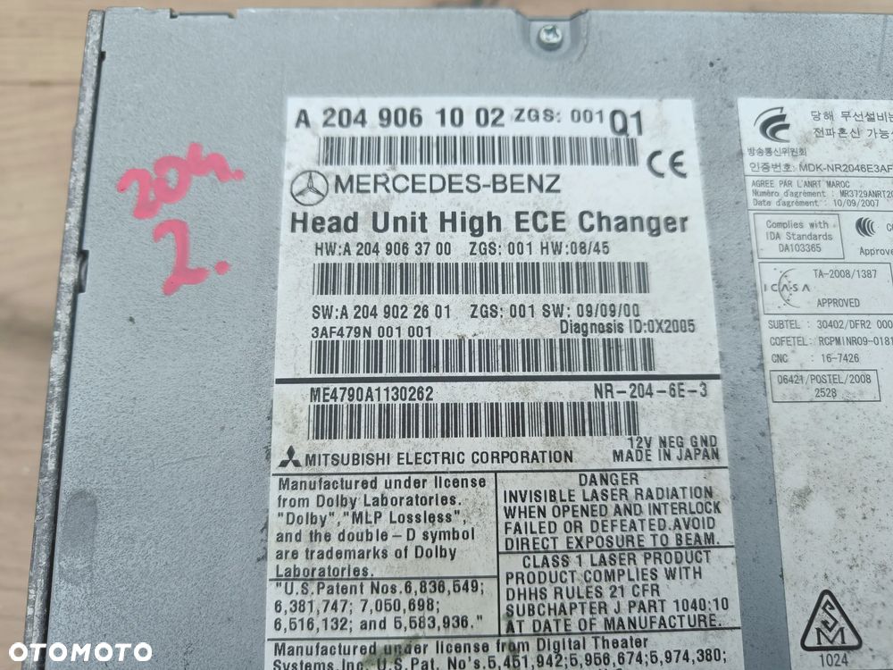 MERCEDES W204 RADIO NAWIGACJA COMAND NTG A2049061002 - 3