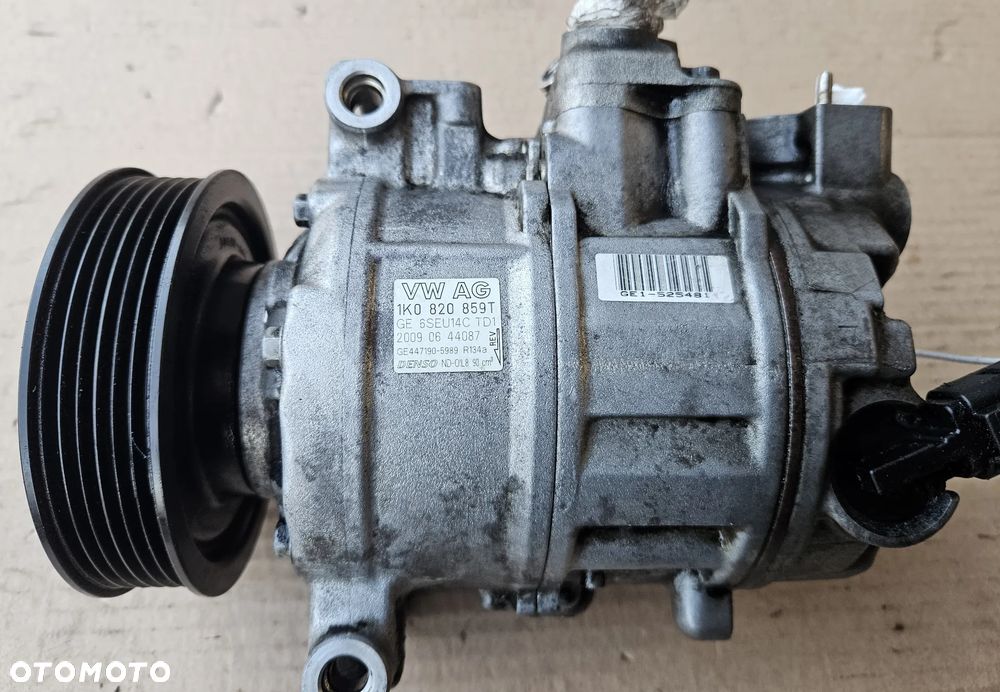 VW Golf  Passat B6 Seat Altea Audi A3 1.4  TSI 1.6 MPI FSI kompresor sprężarka klimatyzacji   1K0820859T  1K0820803 N P F - 1