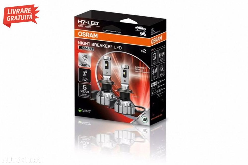 OSRAM NIGHT BREAKER H7 LED SMART 64210DWNBSM-2HB Set 2 Becuri Auto Mot - 5