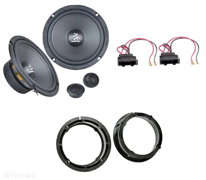 Pachet difuzoare Groundzero VW Passat B5 / B5.5 usi fata 100W RMS - 1