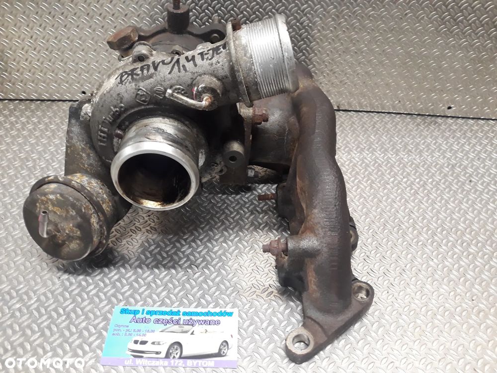 TURBOSPRĘŻARKA FIAT BRAVO II 1,4 T-JET 55222014 + KOLEKTOR WYDECHOWY 55213506 - 1