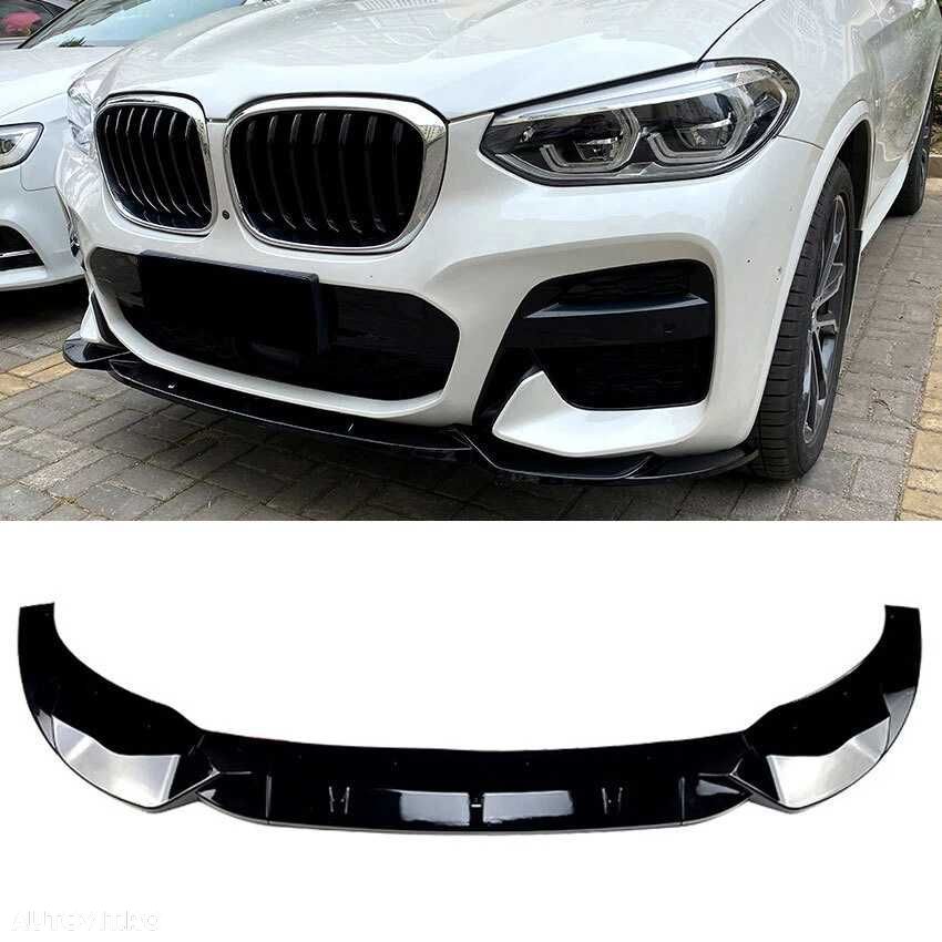 Prelungire Lip Bara Fata M BMW X3 X4 G01 G02 Maxton style,Negru Lucios - 2