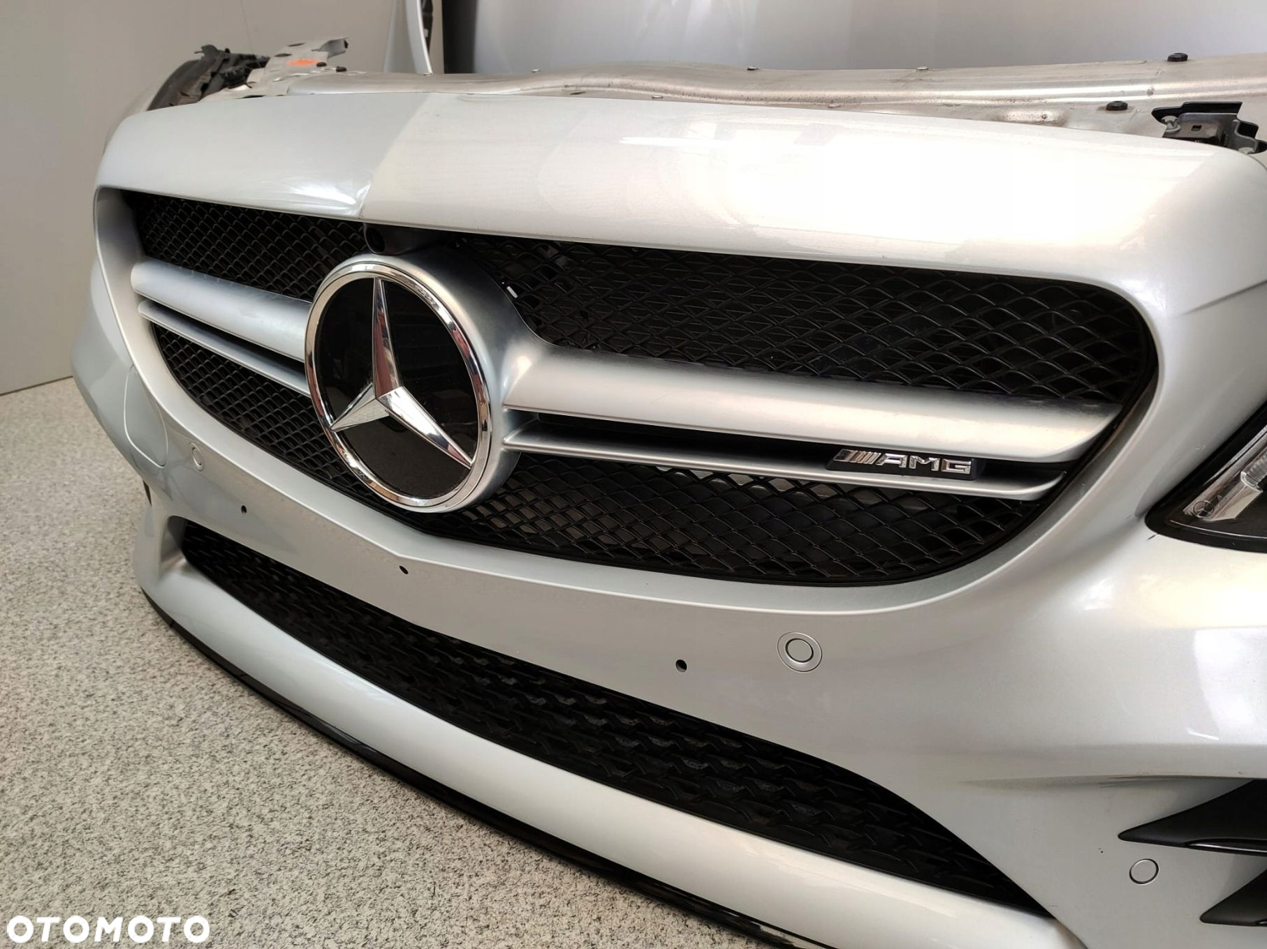 MERCEDES W205 LIFT C43 AMG PRZÓD ZDERZAK BŁOTNIKI CHŁODNICE LAMPY MASKA - 5