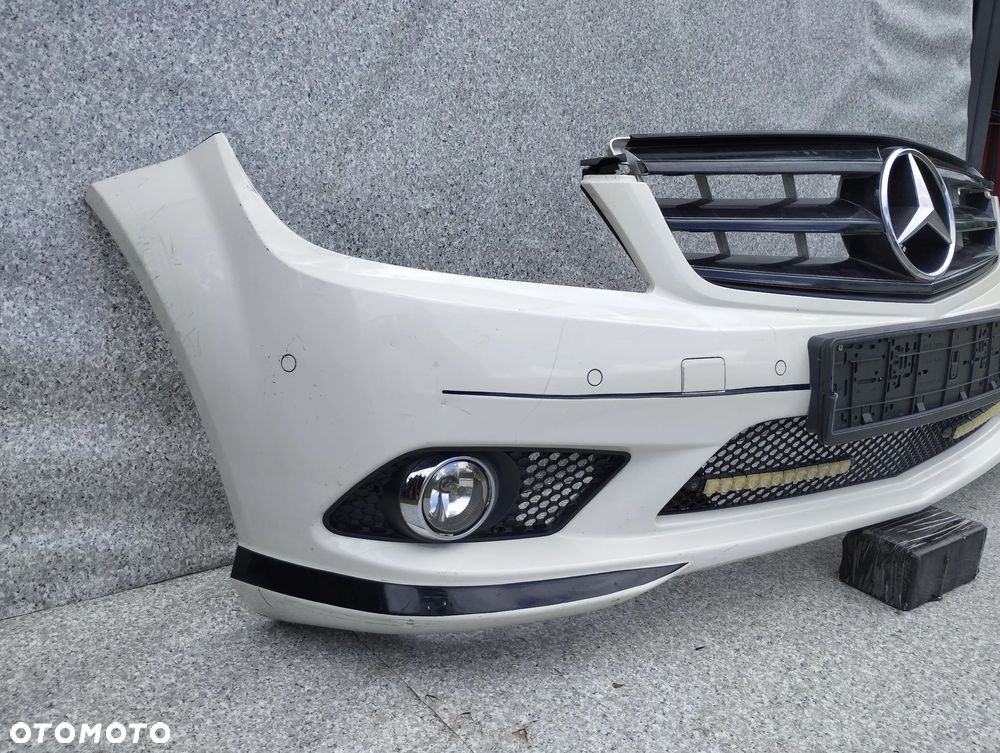 Mercedes C-Klasa W204 AMG 07-10r zderzak przód przedni Grill PDC - 2