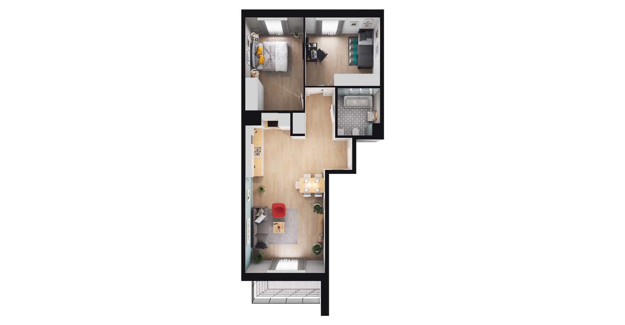 3-pokojowe mieszkanie 64m2 + balkon Bezpośrednio - Pełny obrazek: 2/23