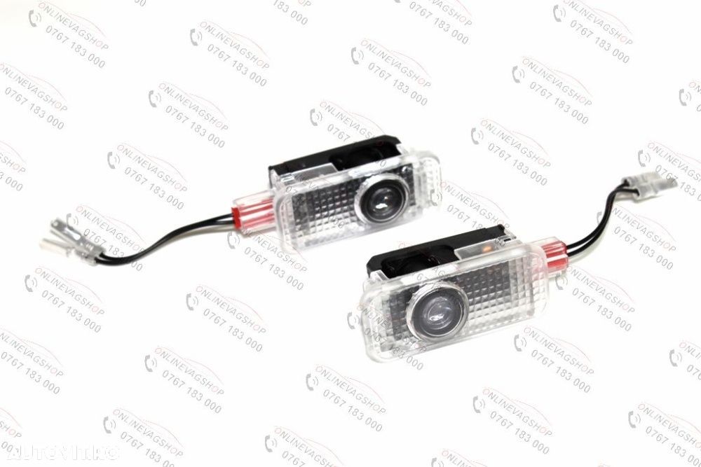 Set lampi dedicate logo Volkswagen pt portiere VW Passat B5, Touareg - 7