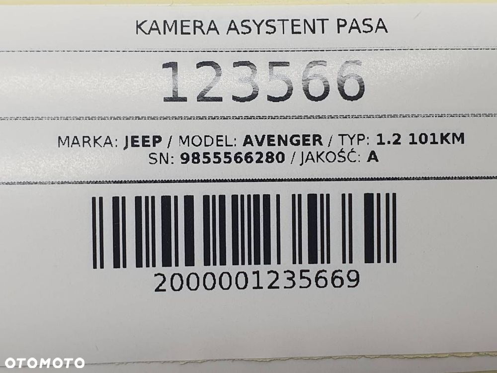 KAMERA ASYSTENT PASA 9855566280 JEEP AVENGER PEUGEOT 208 II FIAT 600 - 5