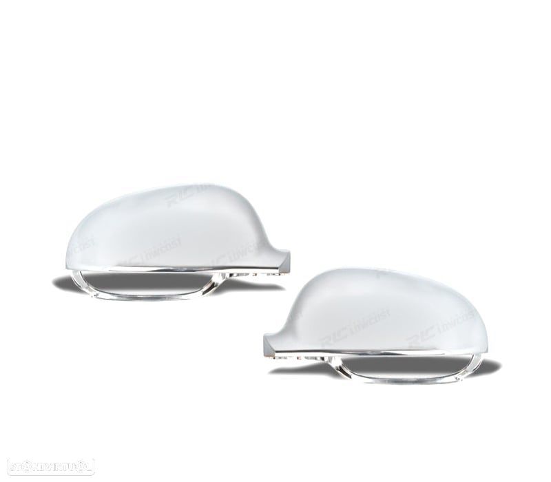 CAPAS TAMPAS DE ESPELHO RETROVISOR PARA VOLKSWAGEN VW ALUMINIO ESCOVADO - 1