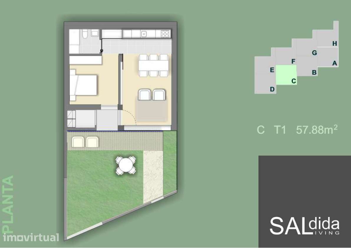 Apartamento T1 - SALDIDA LIVING - Grande imagem: 5/6