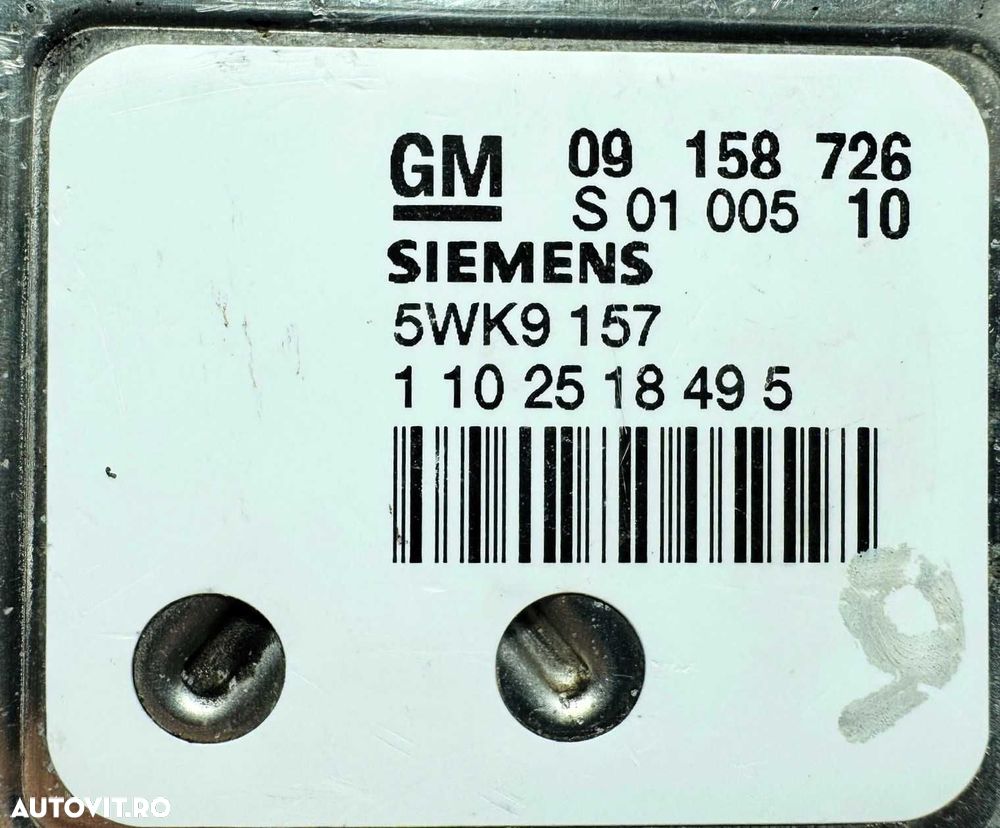 Calculator motor Opel Zafira 1.8 09158726 Z18XE Simtec 71 5WK9157 - 2