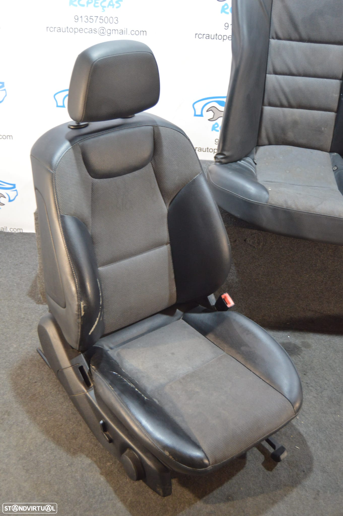 BANCOS PELE ALCANTRA FRENTE FRONTAL TRASEIRO TRÁS AIRBAG MERCEDES BENZ CLASS C W204 AMG SPORT - 6