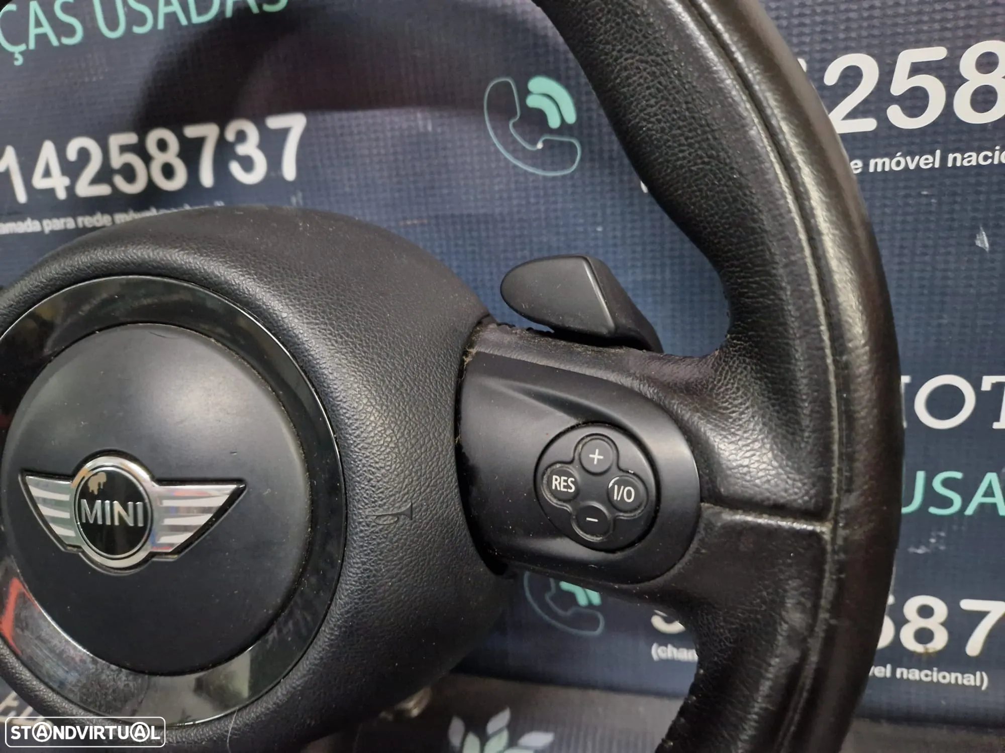 Volante usado pele com airbag MINI ONE COOPER S R56 R55 R57 PATILHAS JOHN WORKS CLUBMAN - 5