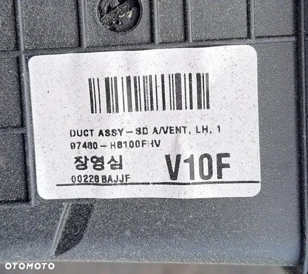 KIA STONIC I 22r LIFT KRATKA NAWIEWU WENTYLACYJNA LEWA 97480-H8100 - 2
