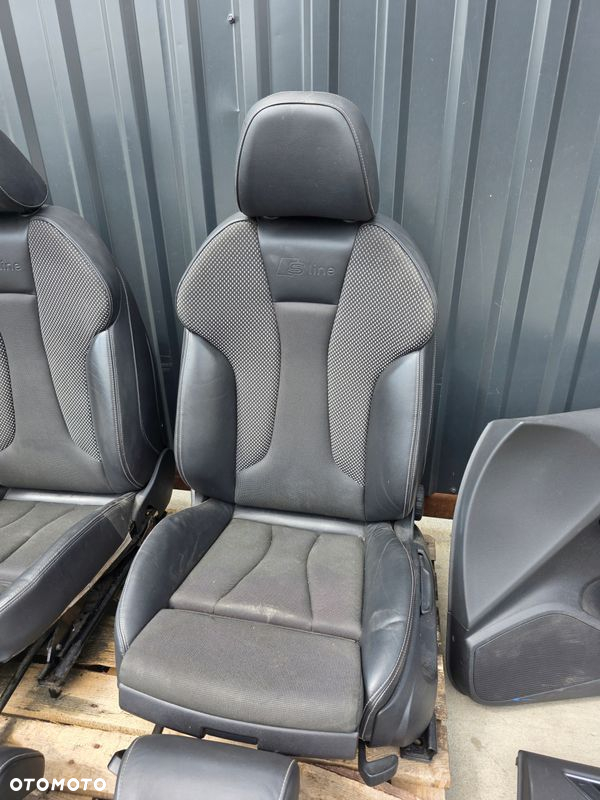 FOTEL FOTELE KOMPLET AUDI A3 8V SPORTBACK 5-DRZWI SKÓRA+MATERIAŁ S LINE ! - 8