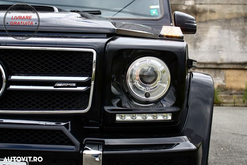 Carcasa faruri cu Lumini de zi dedicate LED DRL Crom Mercedes G-class W463 (1989-2- livrare gratuita - 19