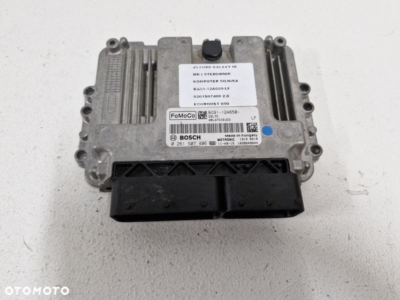 galaxy mk3 2.0 ecoboost komputer sterownik silnika ecu bg91-12a650-lf 0261s07406 - 1