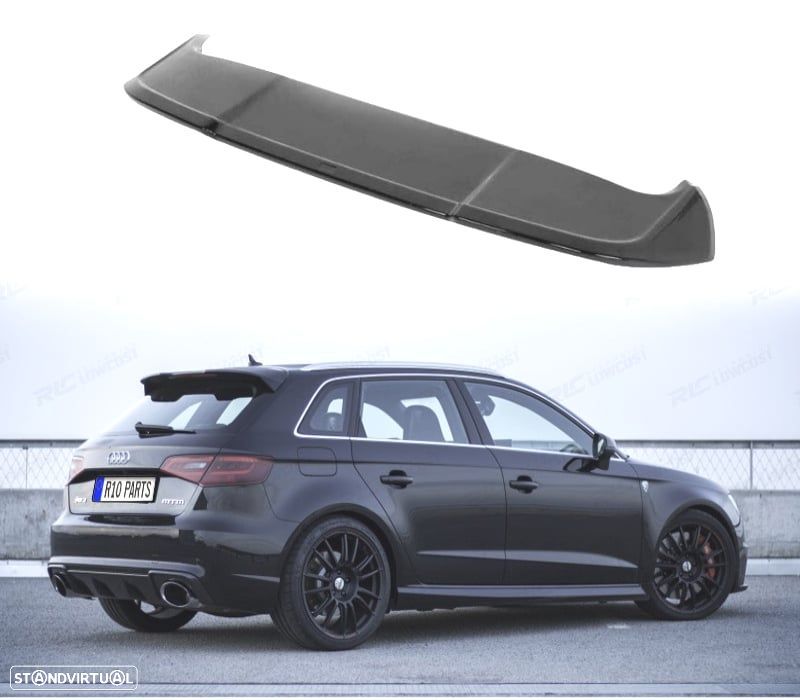 ADICIONADO AILERON AUDI A3 SPORTBACK 12-20 PRETO BRILHANTE - 1
