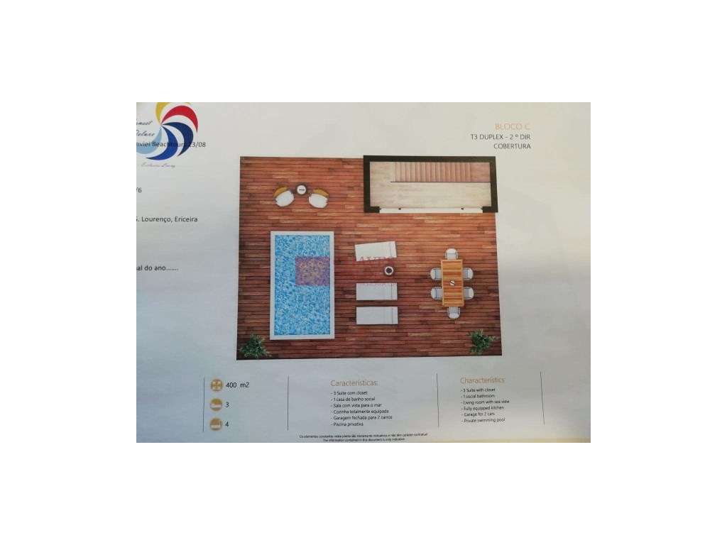 Ericeira - Cobertura T2 com piscina privada - fabulosa vista mar - Grande imagem: 3/20