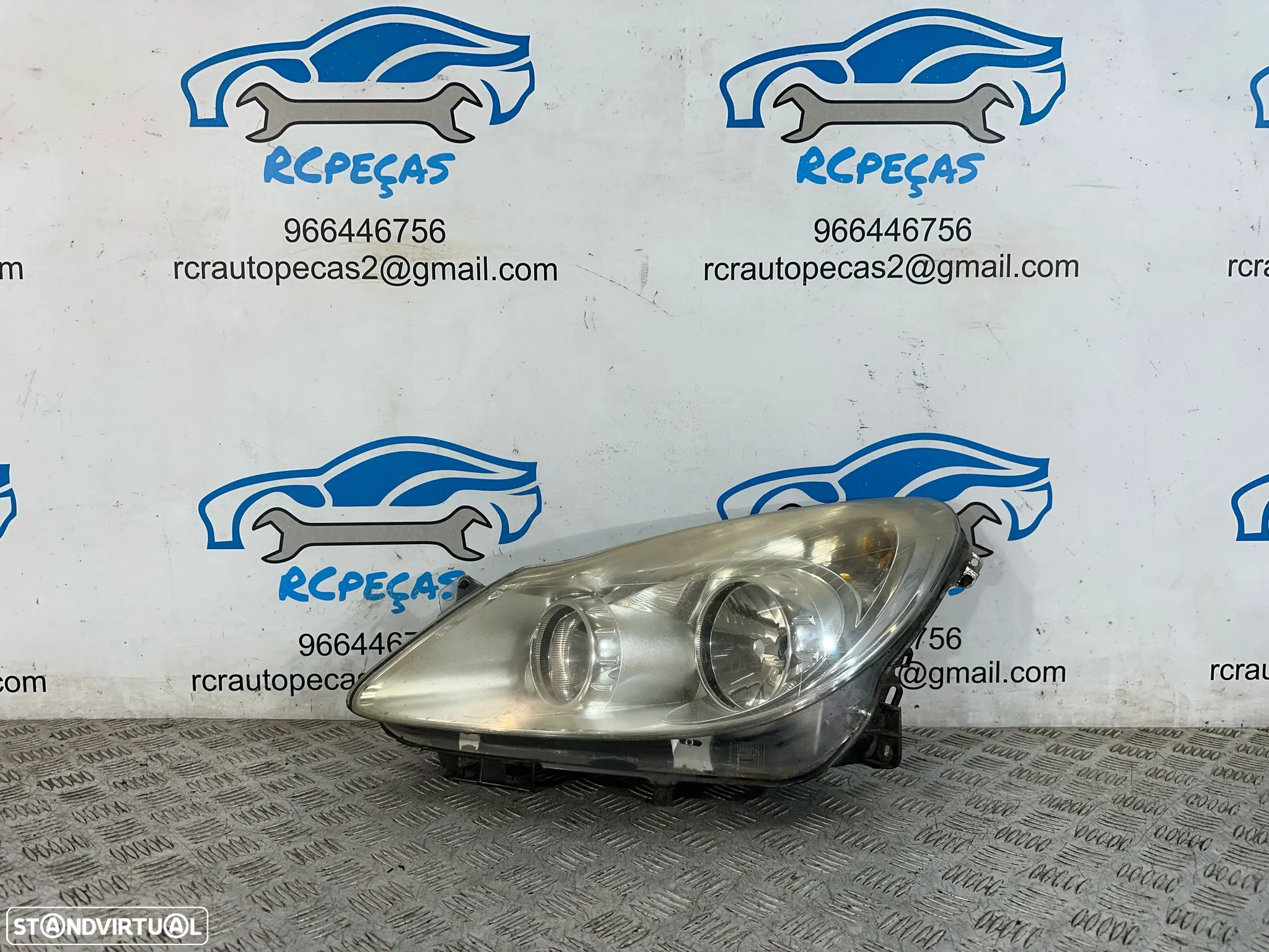 .Conjunto Oticas Farois Frontal Frente Esquerda Direita Halogenio Original GM Opel Corsa D 13186384 13186383 2006 - 2014 - 12