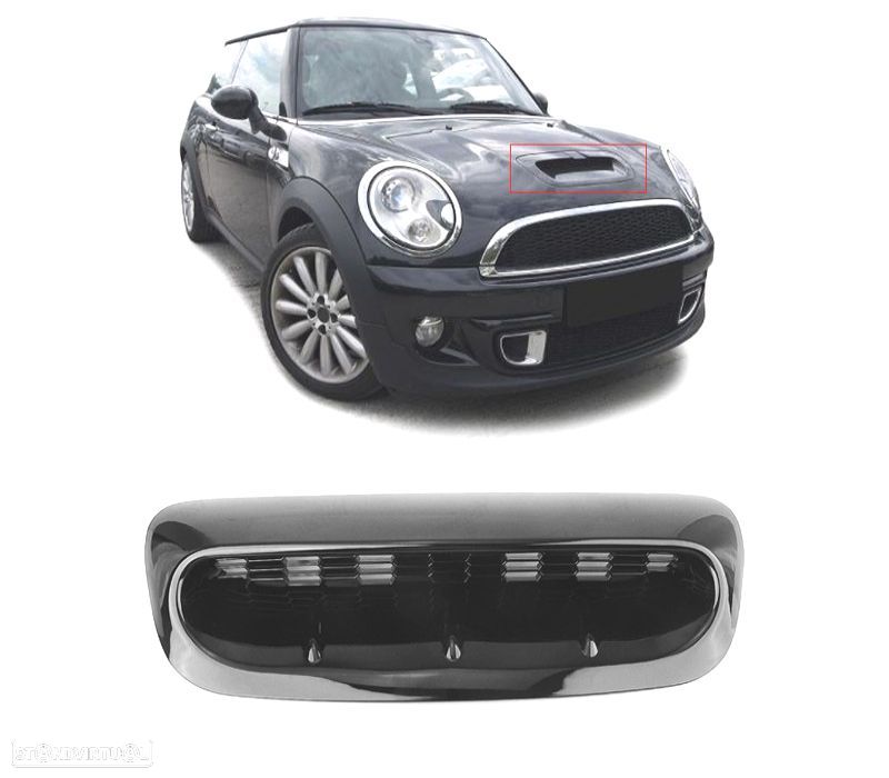 ENTRADA DE AR MINI COOPER R56 R57 06-10 PRETO BRILHANTE - 1