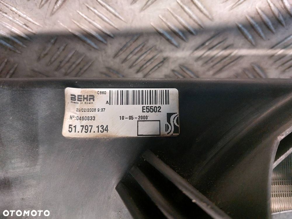 CHŁODNICA WODY WENTYLATOR FIAT GRANDE PUNTO 1.4 16V E5480005 51797135 - 3