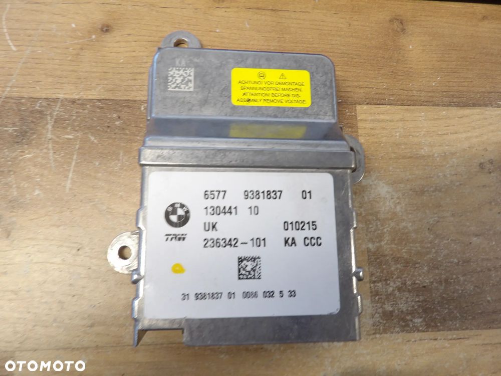 BMW - F45 - MODUŁ , SENSOR PODUSZEK POWIETRZNYCH - AIBAG - 9381837 - 1