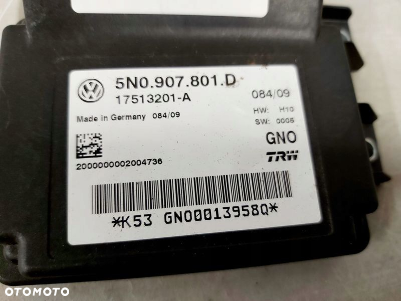 VOLKSWAGEN TIGUAN 1 I 5N MODUŁ STEROWNIK HAMULCA RĘCZNEGO 5N0907801D - 5