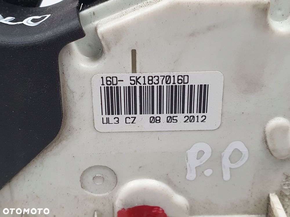 ZAMEK DRZWI PRAWY PRZÓD Vw Polo V 6R przód pasażera 5K1837016D Europa - 7