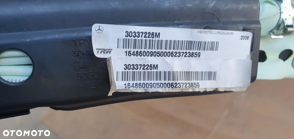 Kurtyna Airbag poduszka lewa Mercedes ML W164 1648600905 - 6