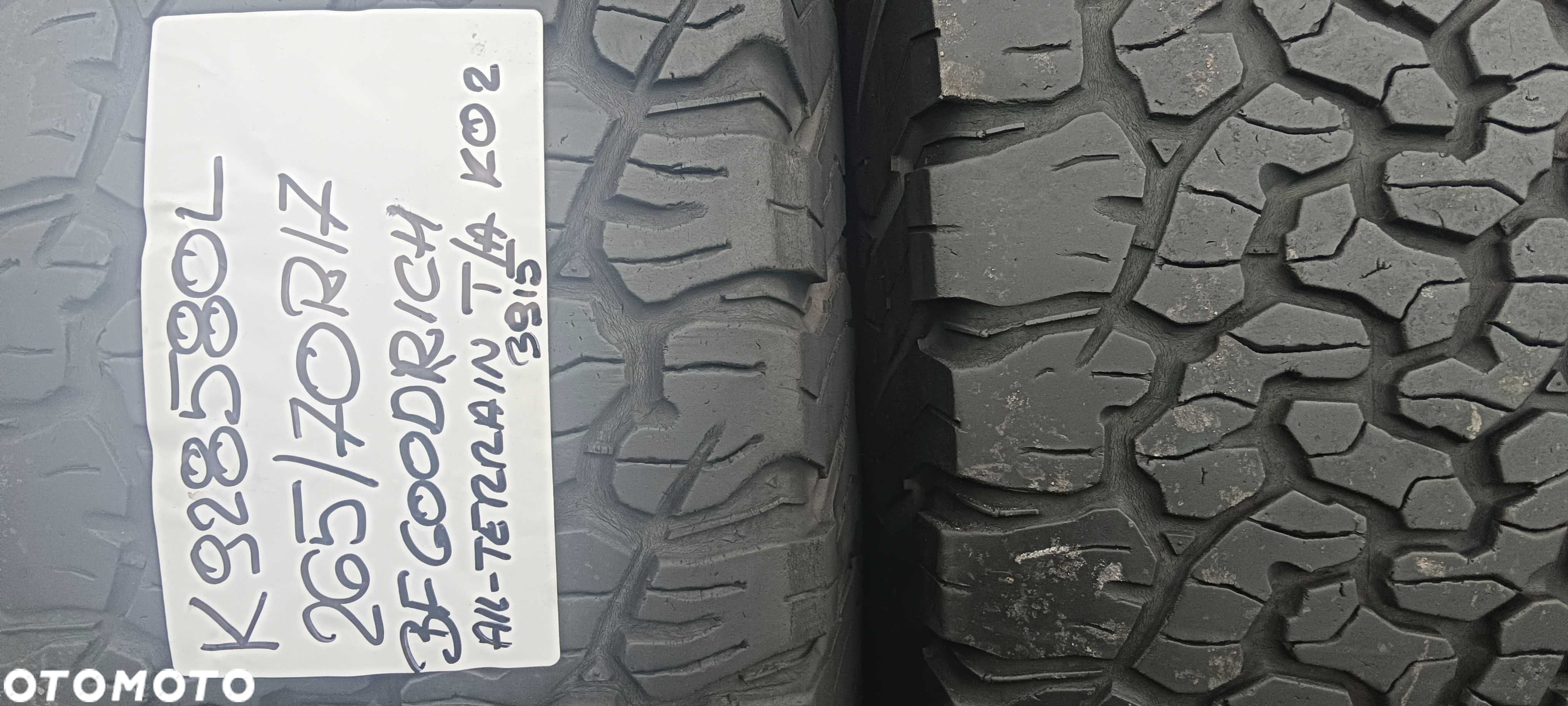 K928580L Komplet 265/70R17 BF-GoodRich All-Terrain T/A K02 dot.3915 - 2