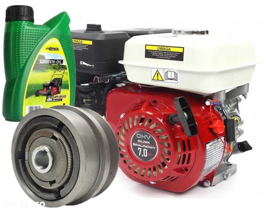 SILNIK spalinowy zagęszczarki 7KM + SPRZĘGŁO 115/20mm+olej - 1