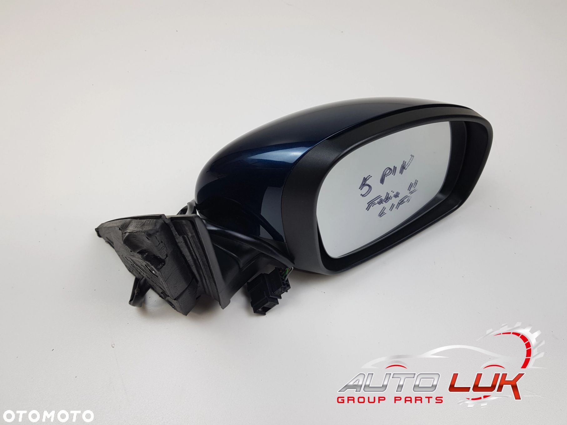 Lusterko zewnętrzne boczne prawe Prawy Przód Skoda Fabia II Lift 5 Pin - 1