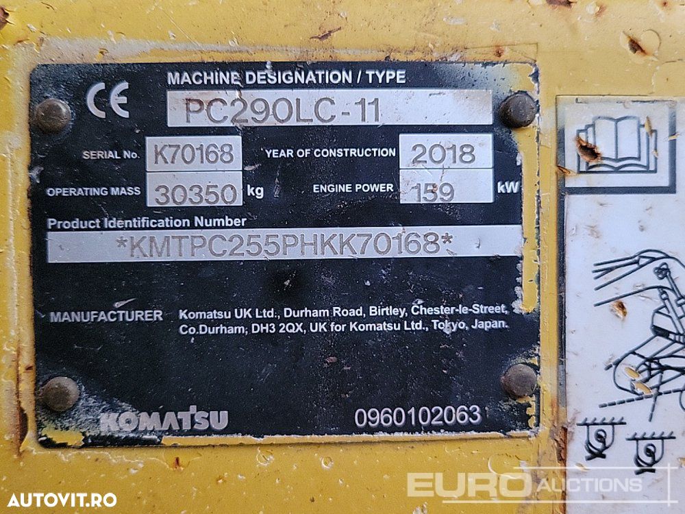 Komatsu PC 290 LC -11 Excavator pe șenile - 6