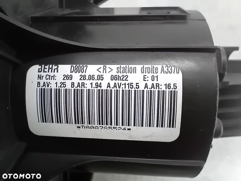 WENTYLATOR NAWIEWU, DMUCHAWA OPEL ZAFIRA B D8087 A3370 1.6 16V - 5