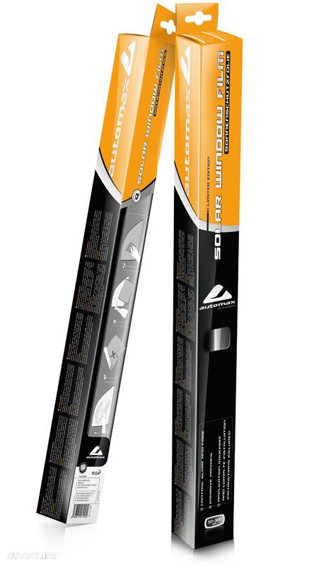 Folie Auto Neomologata Super Dark Black latime 50cm, lungime 3 metri - 2