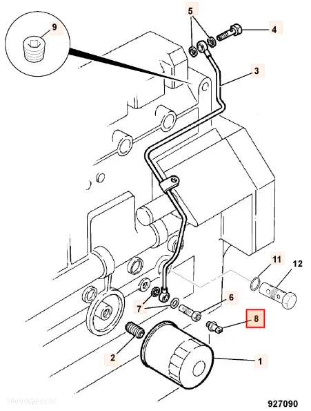 Czujnik ciśnienia oleju JCB 334/G9720 OEM - 2