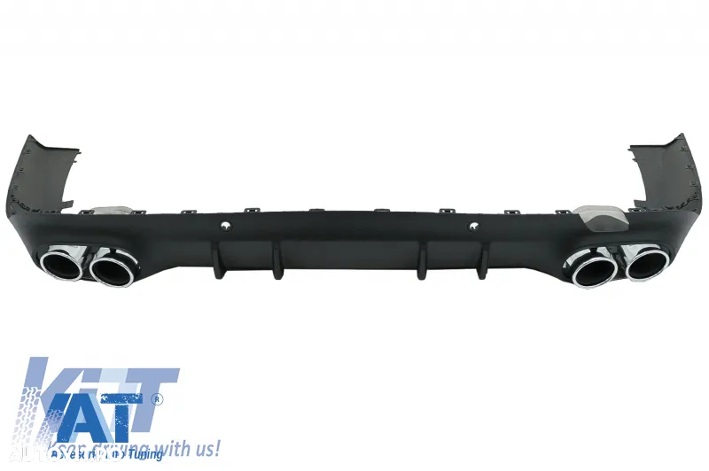Difuzor Bara Spate cu Ornamente toba compatibil cu Mercedes CLS-Class C257 (2018-up) CLS53 Design Chrome - 3