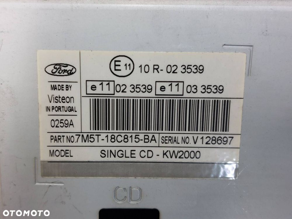 RADIO ODTWARZACZ FORD FOCUS MK2 7M5T-18C815-BA 7M51-18522A - 6