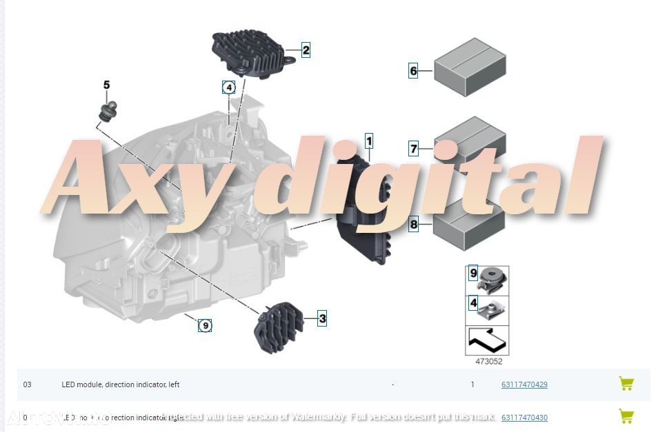Modul far semnalizare stanga BMW Seria 3 F34 - 1