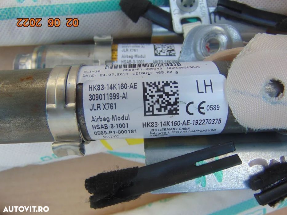 Airbag lateral cortina Range Rover Velar 2017+ cortine stanga dreapta - 3