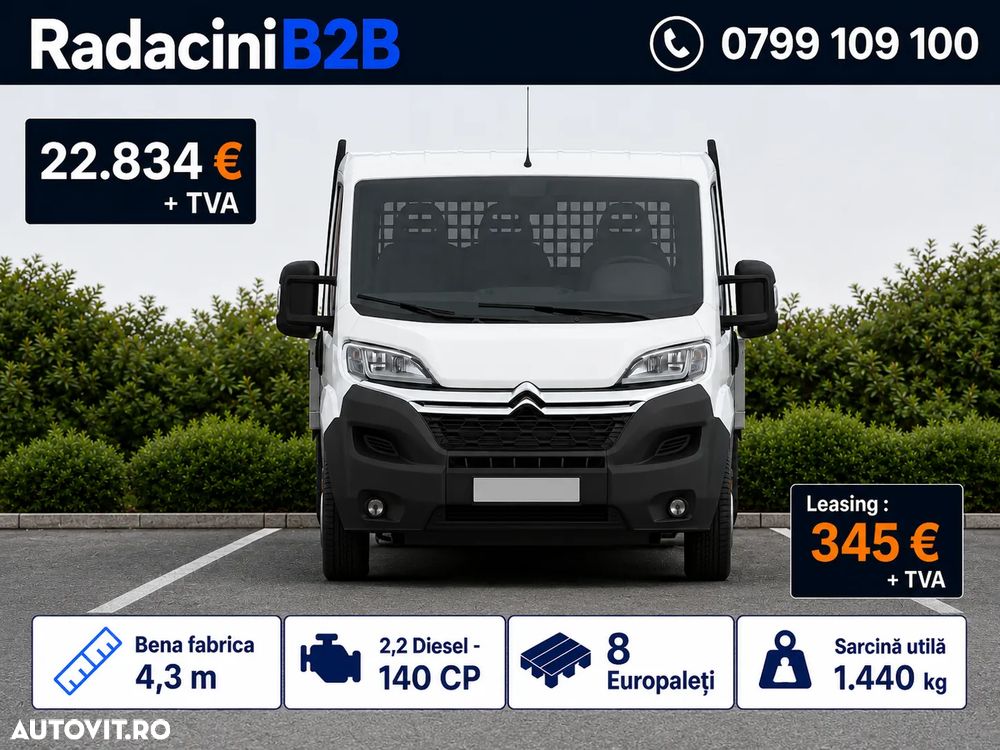 Citroën Jumper bena Scattolini fabrica 4.3M | 1.440 KG | 140 CP | STOC - 8