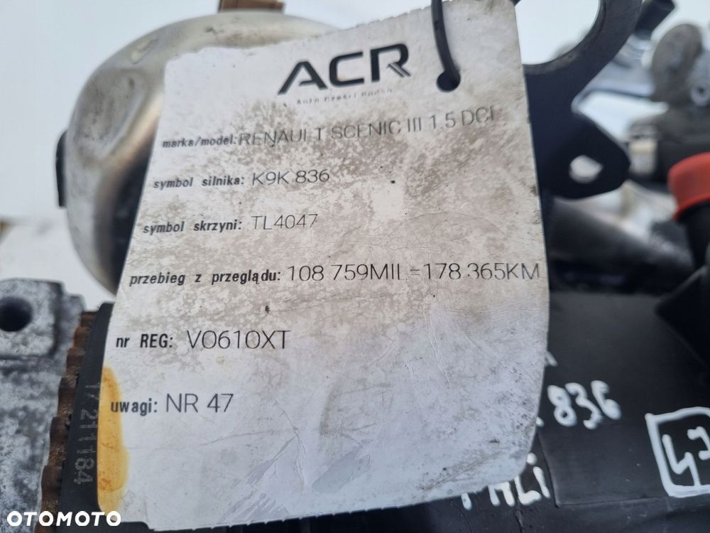 SILNIK KOMPLET Renault Scenic III 1.5 DCI udokumentowane 178tyś K9K836 - 13