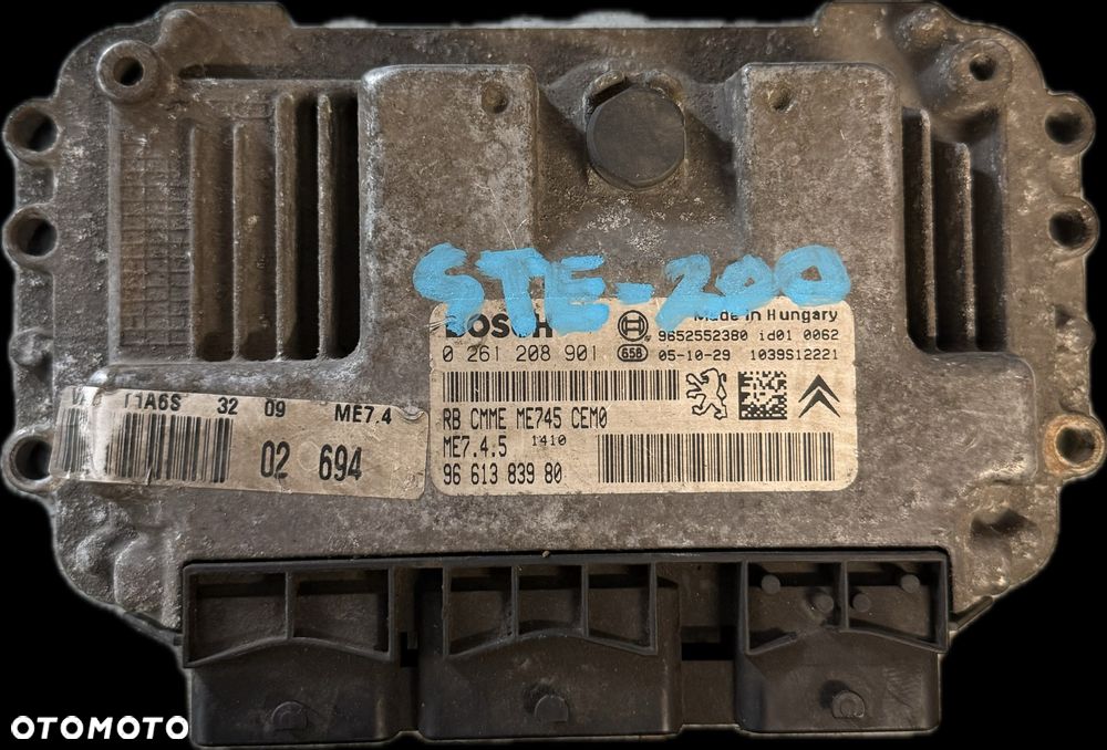 Sterownik Silnika Ecu Komputer Citroen Peugeot 9661383980 - 1