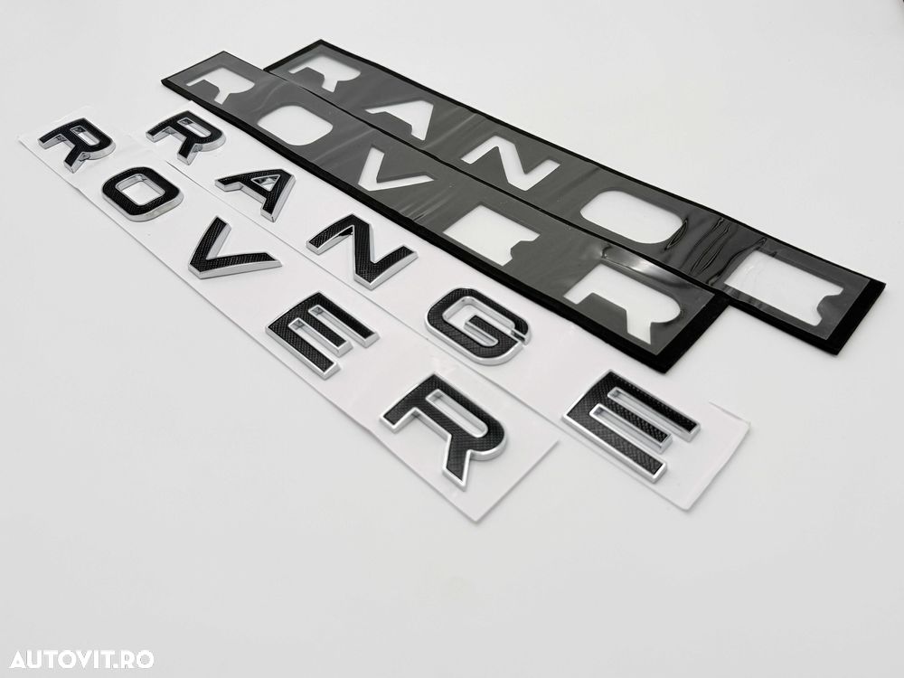 Emblema Compatibila Range Rover fata/spate crom/negru - 1