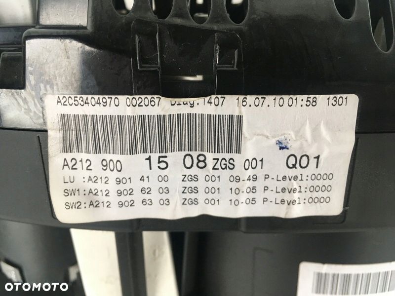 LICZNIK AVANGARDE UK MERCEDES W212 A2129001508 - 3