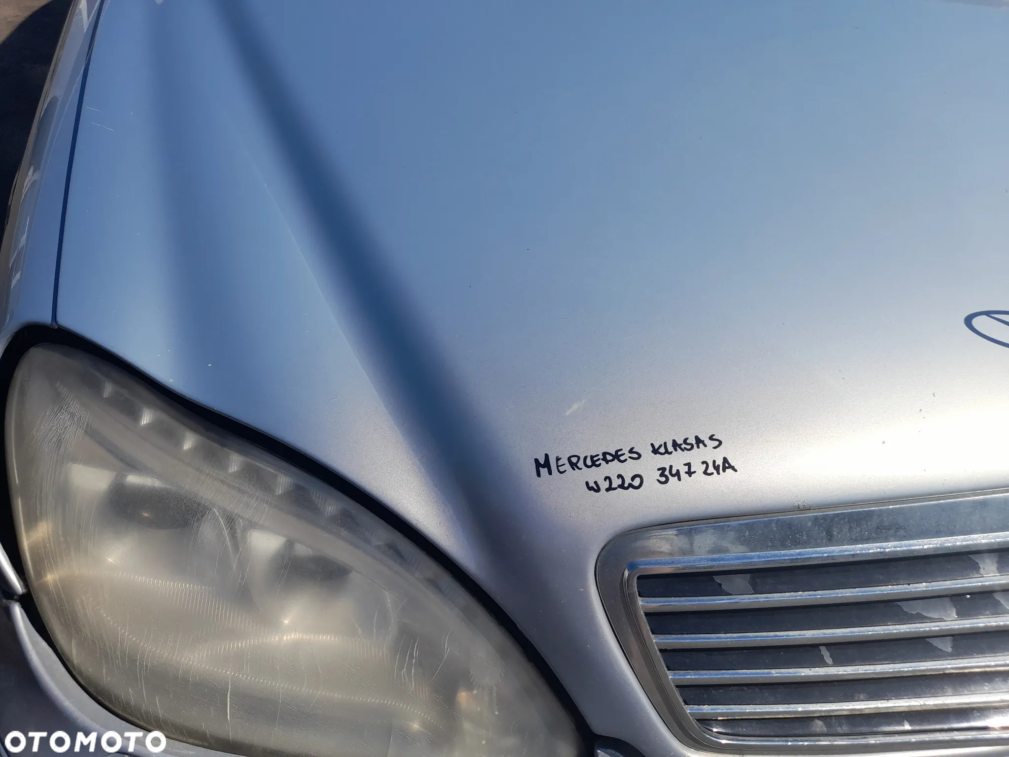 MERCEDES KLASA S W220 MASKA POKRYWA SILNIKA 347 - 6